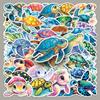 50pcs Waterproof Sea Turtle Marine Life Cartoon Stickers for Tablet, Earphones, Stationery