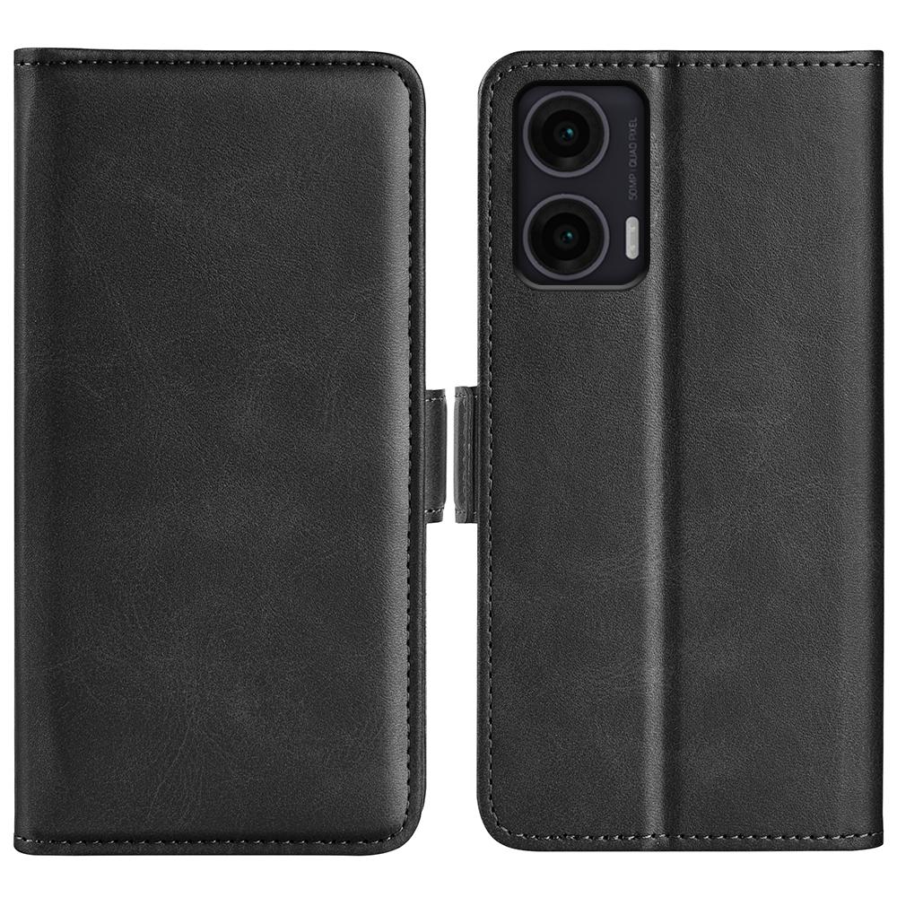 For Motorola Moto G35 5G Stand Case Calf Texture Leather Wallet Phone Cover