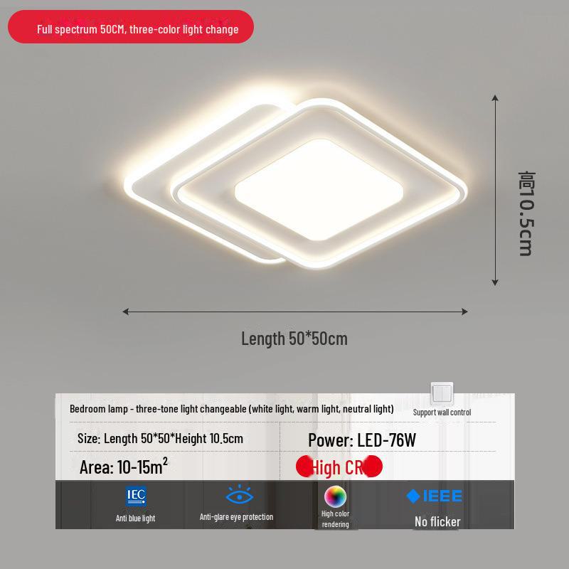 

2024 Современный минималистский комплект потолочных светильников для гостиной и спальни Three-Color Light