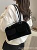 2025 Autumn/Winter Retro Suede Small Square Bag – Niche Design, Handheld & Underarm Style