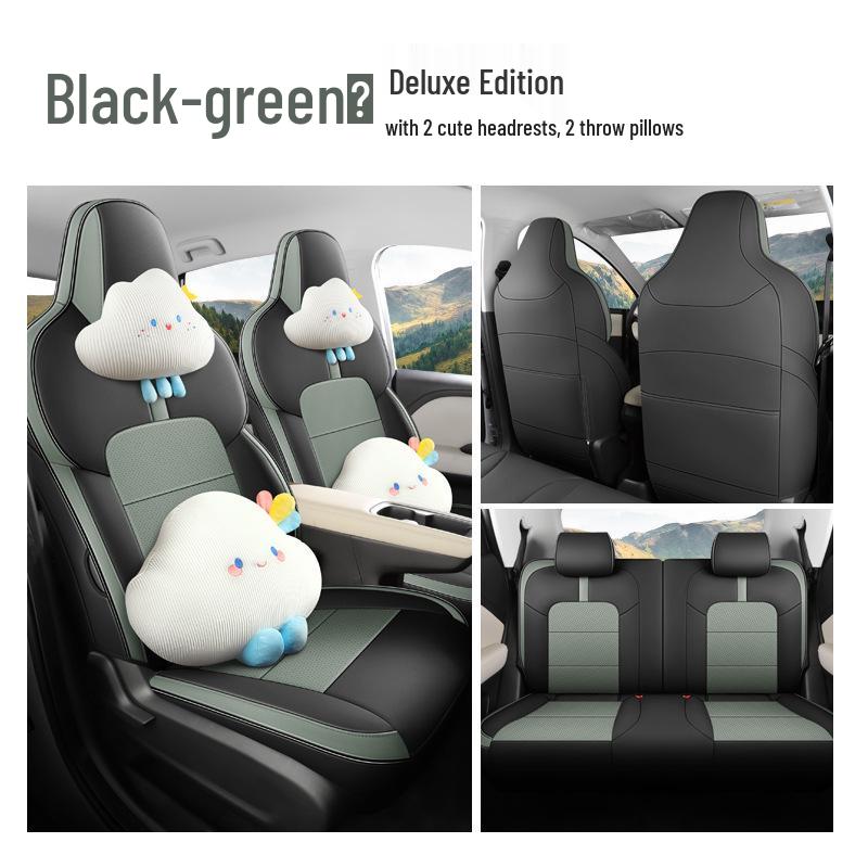 Wuling Bingo PLUS Leather Perforated Seat Cushion - All-Season Universal Cartoon Design
