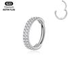 Titan-Hoop-Clicker-Set Helix Tragus Septum Conch Vertikal Anatomie Stack Nase Lippenring Scharnier Segment Piercing Körperschmuck