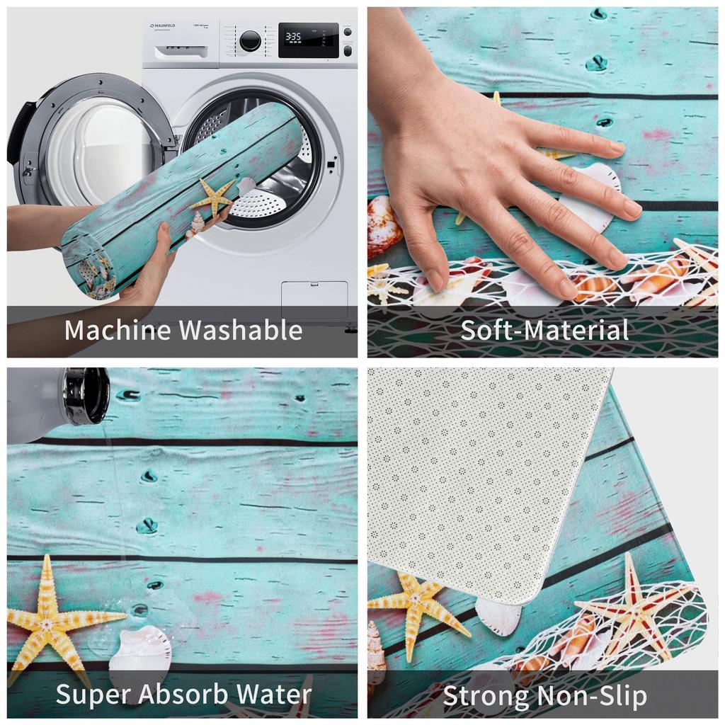 Coastal Ocean Life Front Floor Door Entrance Mat Indoor  Kitchen Bathroom Doormat Bedroom Carpet Rug