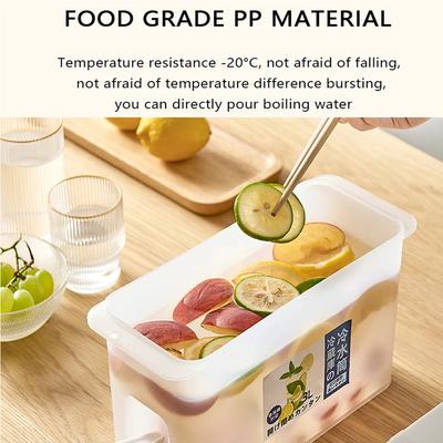 3.5L Large Capacity Cold Water Pitcher Cold Kettle with Faucet In Refrigerator Iced Beverage Dispenser Refrigerator and Spigot