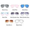 Vintage Black Pilot Sunglasses Women Men Luxury Brand Designer Sun Glasses Female Big Frame Gradient Fashion