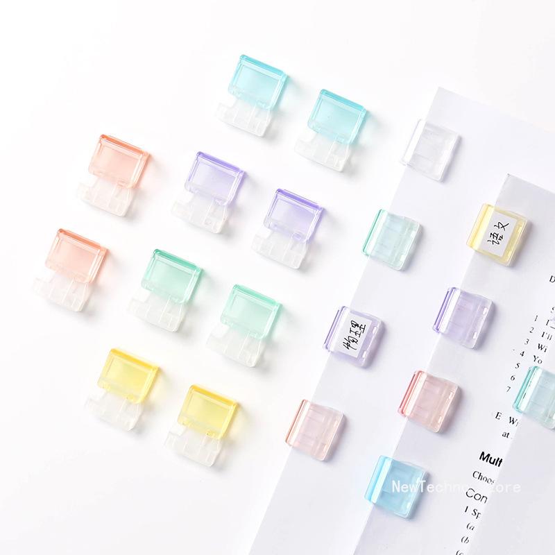 Kawaii A4 Paper Binder Clips Jelly Color Paperclips File Documents Tickets Holder Bookmarks Index Page Clamp Desk Organizer