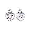 Charms Cat Pendants Heart Alloy Crafts For DIY Jewelry Making Accessories