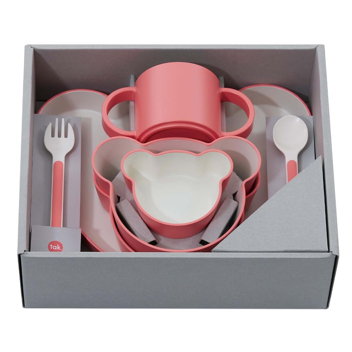 

tak (Tack) KIDS DISH gift box bear lucky 7 Kids Dish Gift Box Bear Lucky Seven Peach JTN-1030-PC
