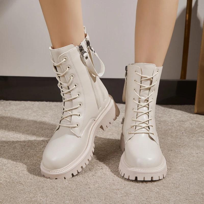 Fashion 2025 Winter Shoes Boots Women Large Size Non-slip Women's Snow Boots Genuine Leather Warm Women's Ankle Boots