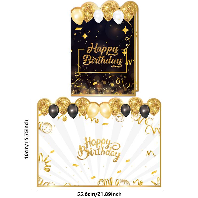 

Huge Retirement Card 21x15in Happy Birthday Black Gold Giant Birthday Guestbook Message Commemorative Card Jumbo Goodbye Card
