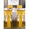 Pink Satin Chair Bow Sashes Wedding Chair Ribbon Bow Silk Chair Knot Ties for Reception Restaurant Event Banquet Party Hotel Decorations