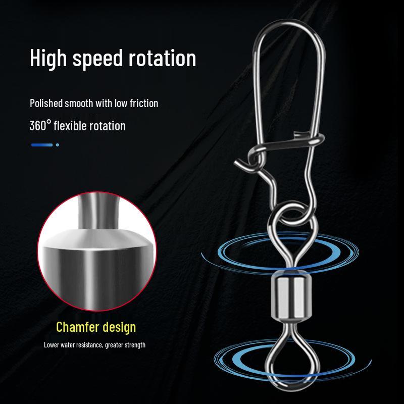 Figure Eight Ring Connector with American Swivel and Safety Pin for Fishing Gear Accessories
