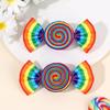 1Pair Valentine'S Day Children'S Sweet Lollipop Hair Clip Red Butterfly Bow Hair Accessory Cute Headwear Hairpin Gifts