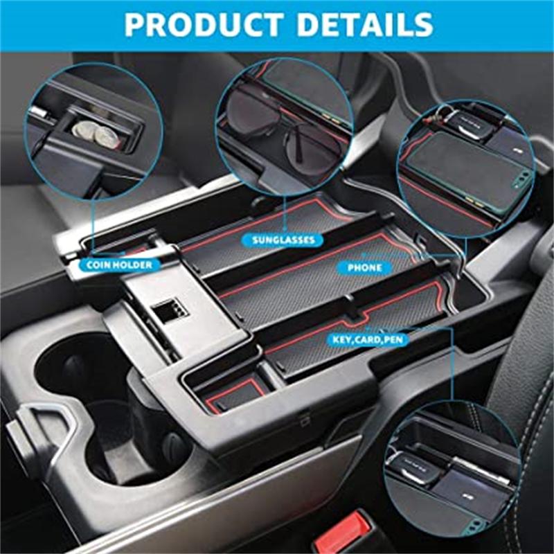 Pentru Dodge RAM 1500 2500 3500 2019 2020 2024 2024 Organizator Consola Centrală Cotieră Cutie de Depozitare Ascunsă