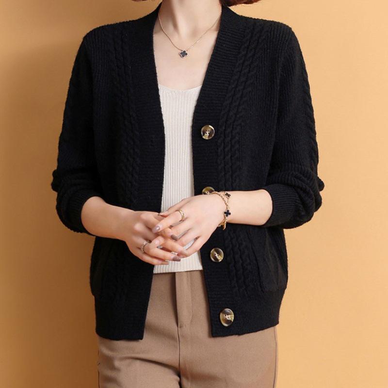 Retro stílusú, laza kötésű kardigán nőknek