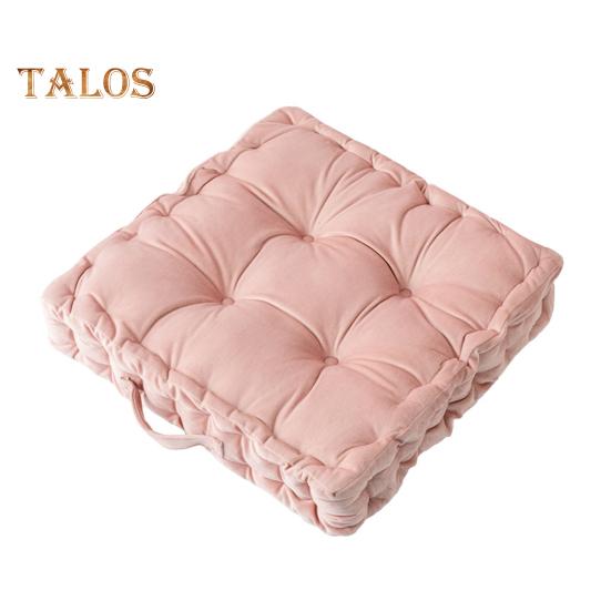 

Подушка на сиденье стула, толстая бархатная подушка на сиденье 38x38 см, однотонная подушка для матраса, напольная подушка для дома с ручкой для переноски для домашнего офиса, для малоподвижного образа жизни розовый