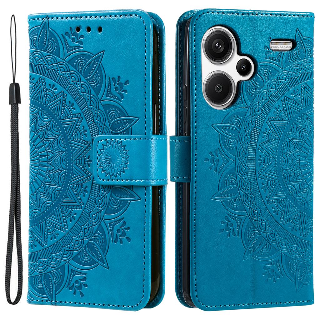 Pour Xiaomi Redmi Note 13 Pro+ 5G Étui Mandala Fleur Imprimé Cuir PU Housse à Rabat