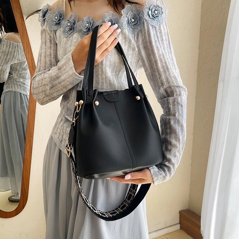 Bag Korean premium sense versatile bucket bag spring and summer 2025 new broadband shoulder messenger bag women's handbag
