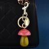 Creative Mushroom Keychain For Bags And Keys With Resin Finish For Casual Use