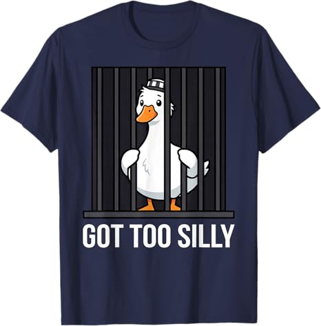 Got To Silly Pun Funny Animal Punny Jail Meme Goose TShirt Y2k Cute Goose Clothes Novelty Gift Short Sleeve Saying Tee Humorous