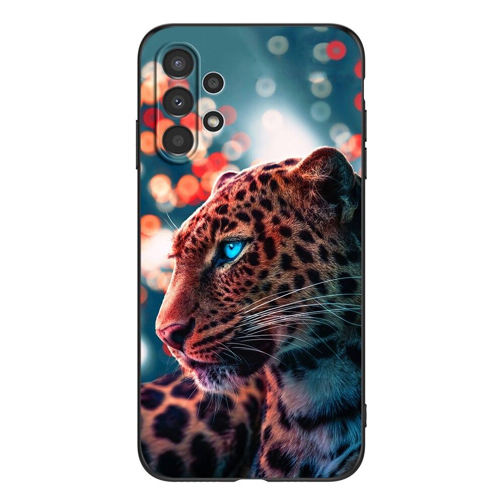 For Samsung A13 5G 4G Case Back Cover For Samsung Galaxy A13 5G 4G LTE Phone Soft Silicon Black Tpu Case Lion Wolf Tiger Dragon