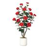 Artificial Camellia 3ft Fake Artificial Potted Silky Interior Living No Watering Required Plant, (approx. 90cm), Greenery, Flower, Plant, Leaves,