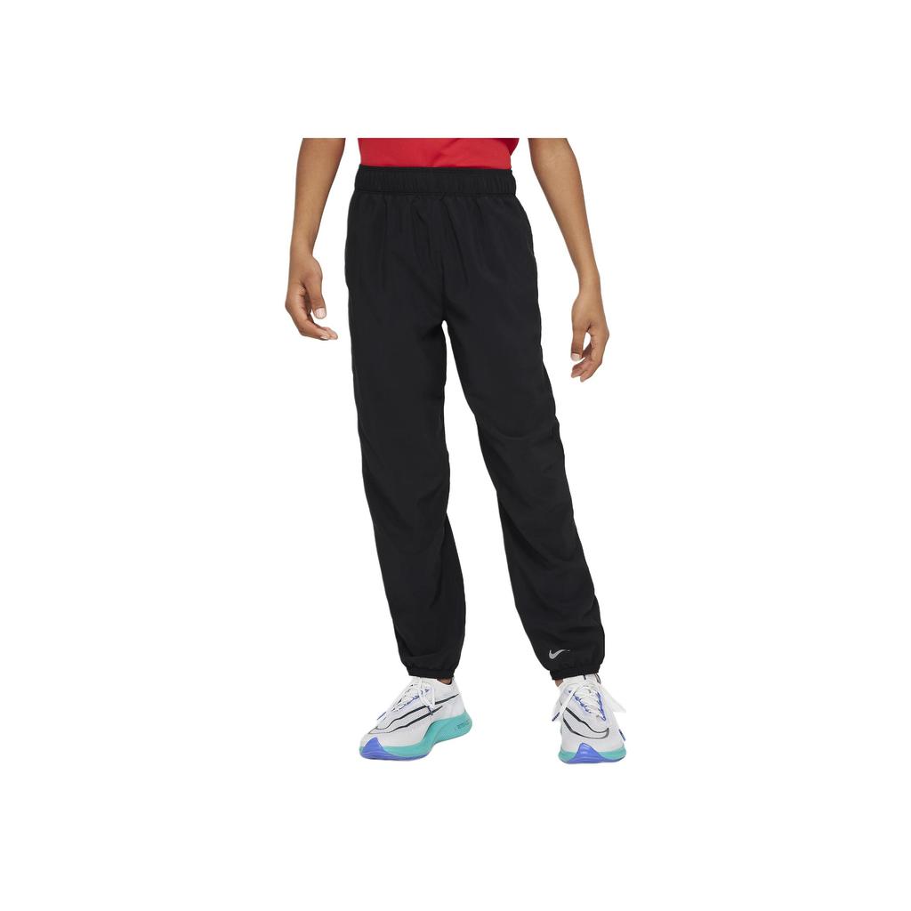 Nike Solid Color Drawstring Casual Jogger Knit Pants Kids bottoms Black FN8371-010