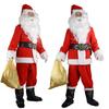 Santa Claus Costume Christmas Party Performance Outfit Velvet Cosplay Suit Unisex L XL