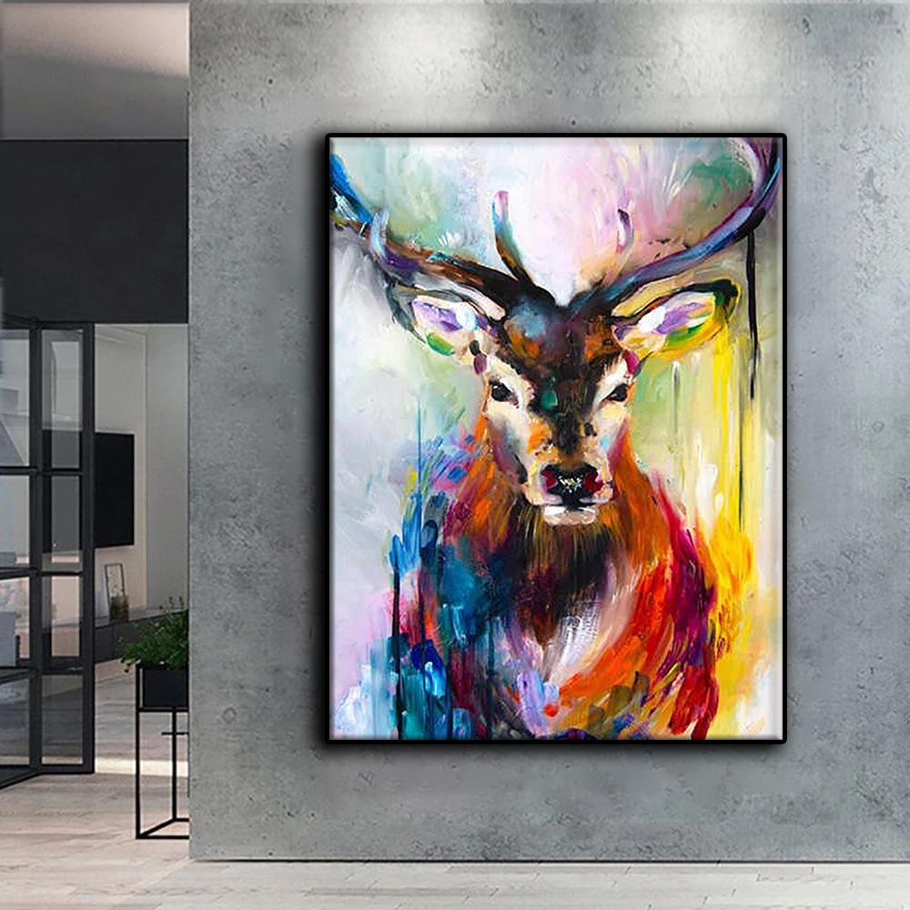 5D Diy Diamond Painting Colorful Animal Deer Cross Stitch Full Diamond Embroidery Mosaic