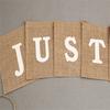 Jute Burlap Bunting Rustic Just Married Mr Mrs Wedding Banner Garland Party Flags Candy Bar Decoration Event Supplies