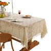 Henggang Pastoral Fresh Crochet Cover Table Cloth Household Rectangular Tablecloth Picnic Cloth Hollow Tablecloth