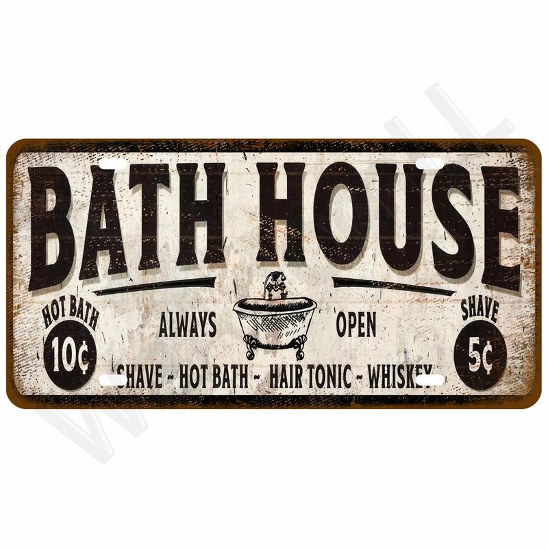 Vintage Metal Plate Tin Sign Plates Bar Retro Metal Sign Wall Art Mural Aesthetic Room Home Decor Items Poster Garage Decoration