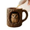 Owl Raccoon Tree Hole Mug Coffee Cup 11 Oz Tree Hole Animal Novelty Coffee Mug Reusable Drink Cups Fun Animal Resin Mug