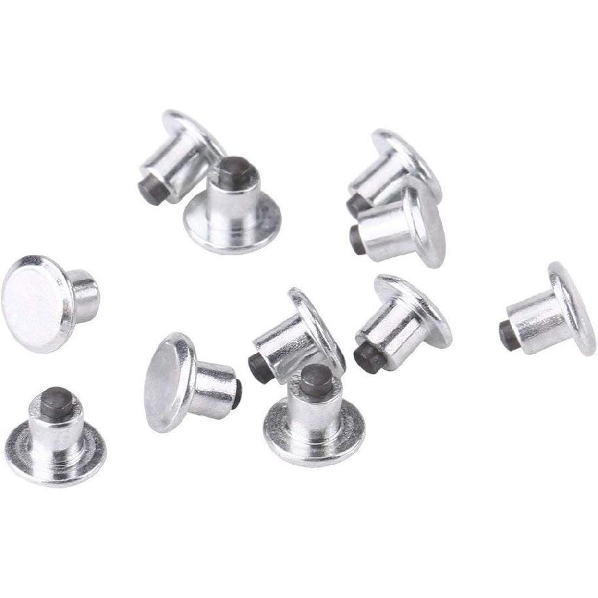 Qiilu Reifenschraube, 100 Stück 6,5 mm / 0,26" Radreifen-Schraubstollen Schneereifen-Spikes für Fahrrad Auto Motorrad ATV Schuhe