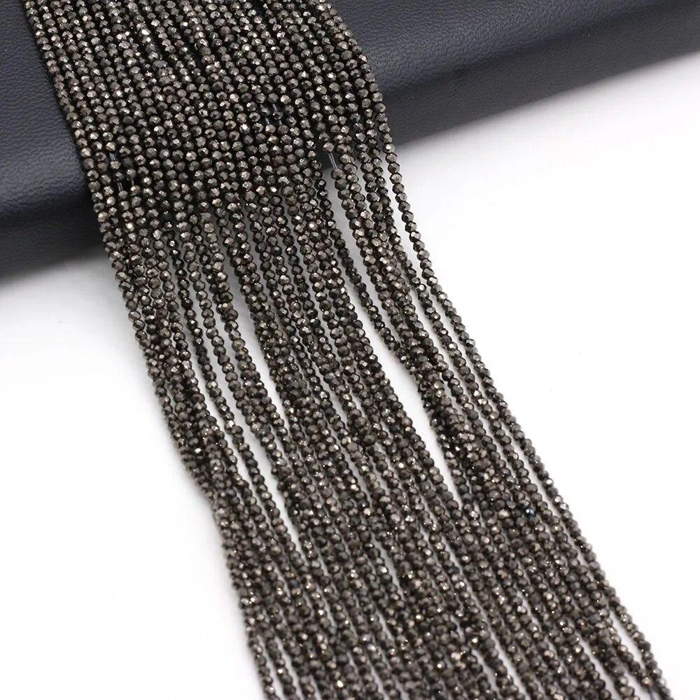 2 mm/3 mm, 2 Stück/Set, Naturstein-Spinell, bunte kleine Perlen, facettierte Glasperlen zur Schmuckherstellung, DIY-Halsketten- und Armbandzubehör