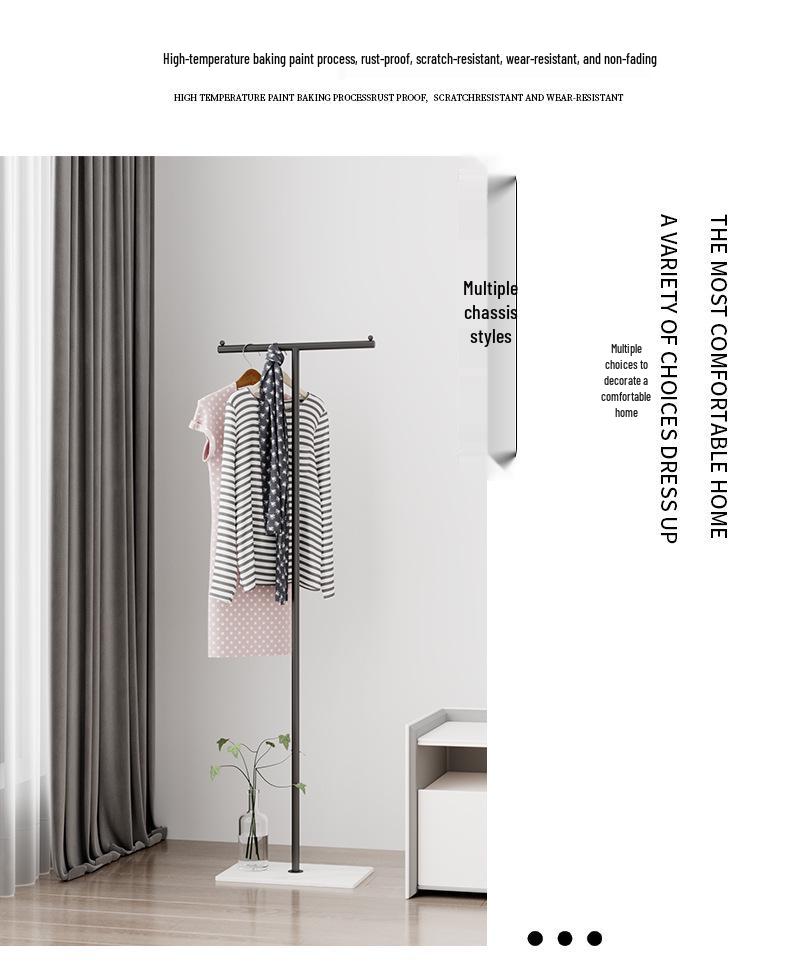 Space-Saving Floor-Standing Clothes and Hat Rack for Bedroom 