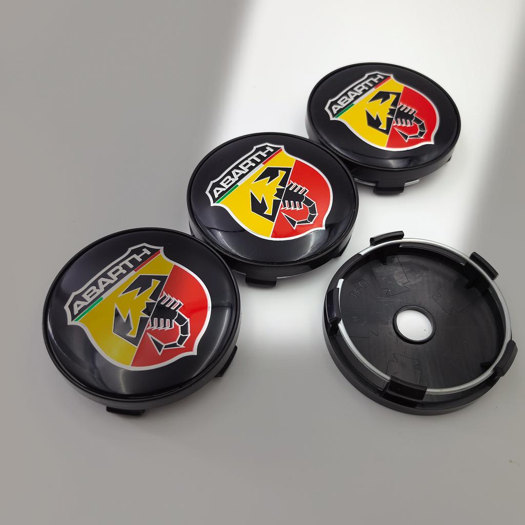 4ps 56mm/60mm 5.6cm/6cm Abarth logo car emblem Wheel Center Hub Cap auto Rim refit dust-proof badge covers styling accessories