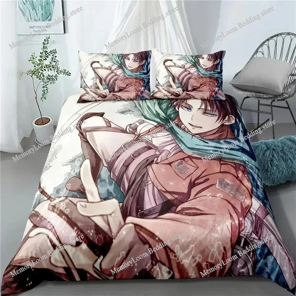 Anime Attack On Titan Home Textile Pillow Case 3D Print Bed Polyester Kids Comforter Bedding Sets for Home Textiles