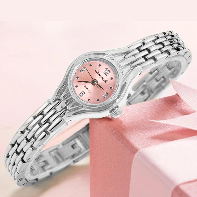 Ladies Gold Plated Watch Women Bracelet Quart Wristwatch Girl Analog Feminino Relojes Hour Watches Saati Clock