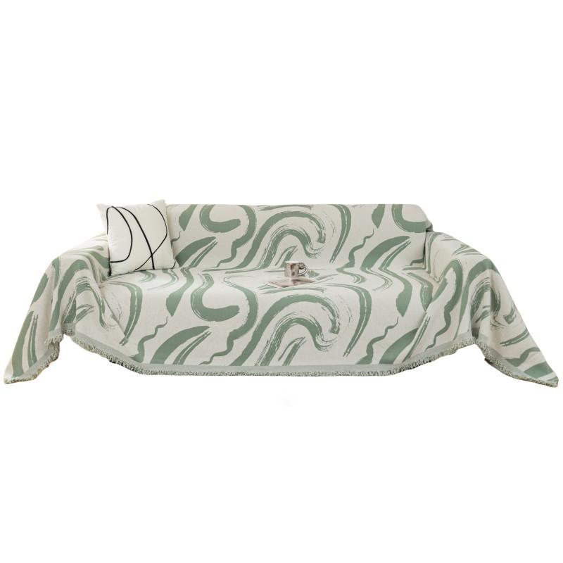 Chenille Simple Line Sofa Towel Anti-Cat Scratch One-Piece Sofa Blanket Full Cover Four Seasons Universal Cover Cloth Towel