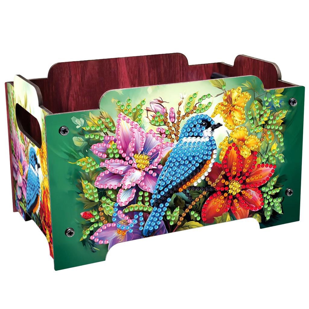 DIY Diamond Painting Rhinestones Decorative Storage Box Crystal Mosaic Storage Container Handmade Storage Clutch for Home Decor