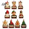 Holiday Hanging Decor Christmas Wooden Money Holder Ornament Santa Reindeer Snowman Elf Cash Holder Xmas Tree Gift Decoration