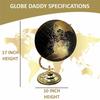World Map Globe with Stylish Gold Stand for Home,Living,Bedroom & Hall Décor Office Table, Gift Item, Kids Room, Educational Tool,Showpiece
