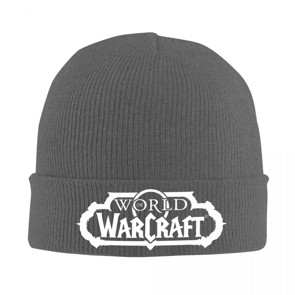 World Of Warcraft Logo Warm Knitted Cap Winter Knit Bonnet Hat Skullies Beanies Hip Hop Caps for Unisex