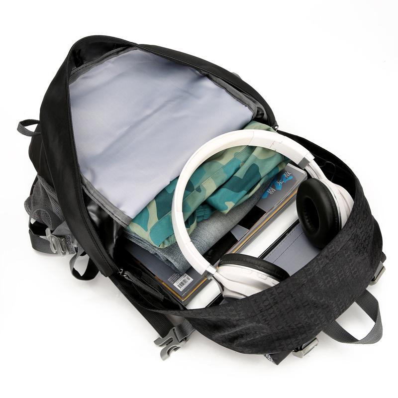 Water-Repellent Nylon Hiking Backpack with Bracket - Large Capacity, Multifunctional Outdoor Shoulder Pack