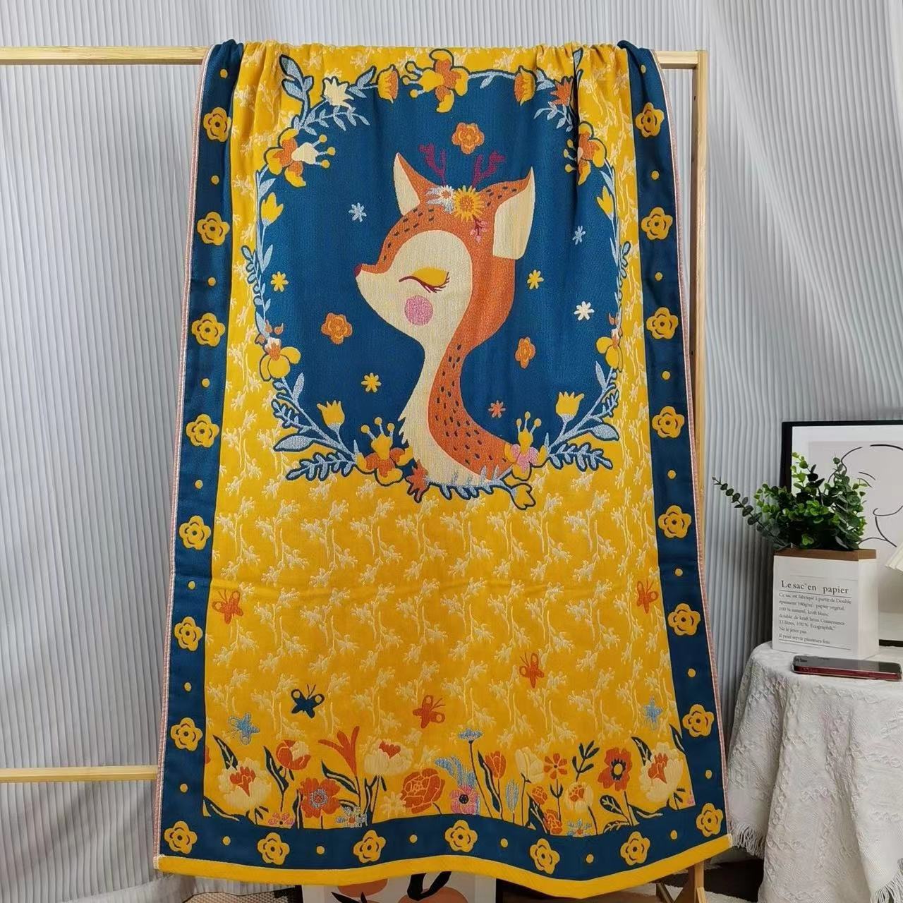 

Банное полотенце Чистый хлопок Марля Мужское и женское Мягкий хлопок Быстросохнущее Взрослое Детское Мультяшное Банное полотенце Полотенце большого размера 80*160