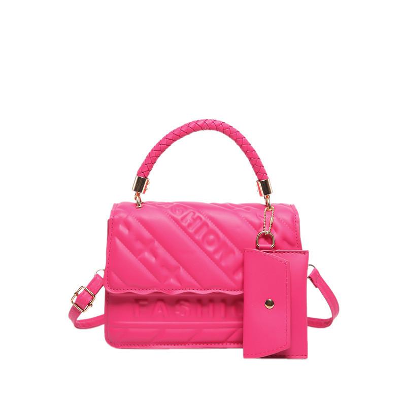 Chic Stylish Casual Tote Bag For Women 2024 Autumn Trendy Unique Shoulder Handbag маджента