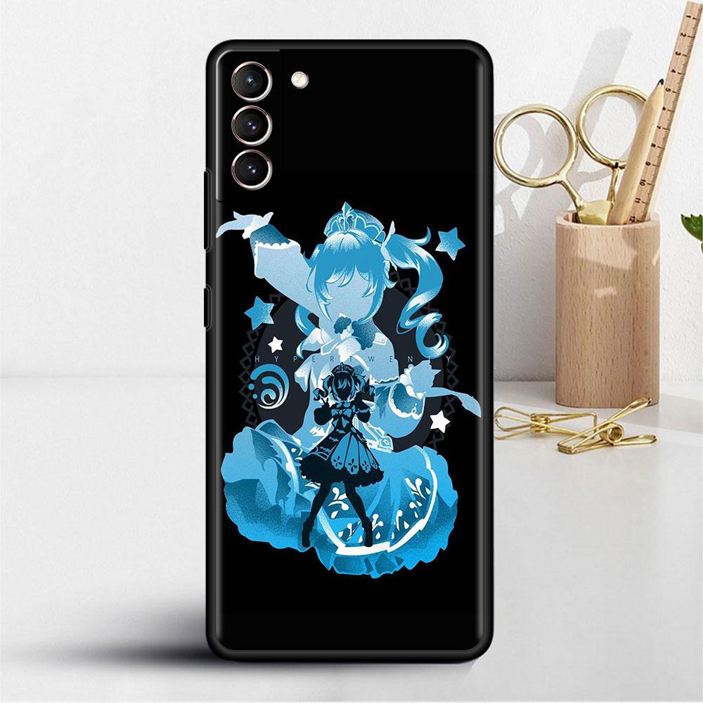 Case For Samsung Galaxy S20 S22 Ultra S21 FE S10 S9 Plus Note 20 10 Lite 9 Soft Phone Cover Shell Anime Genshin Impact Cool