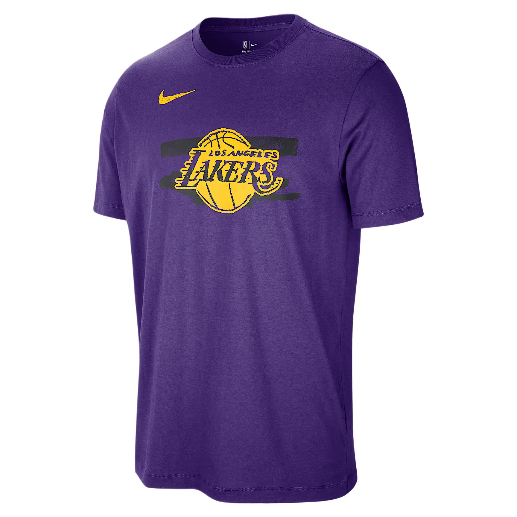 Nike NBA T Shirts Men s Field Purple Crew Neck Moderate HV6752-504- L