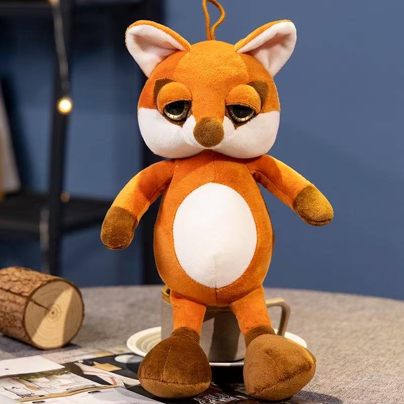 Latest Fun Zoo Big Eyes Animal Doll Kawaii Stuffed Plush Toy Handmade Doll Cartoon Anime Cute Children's Birthday Gift Doll
